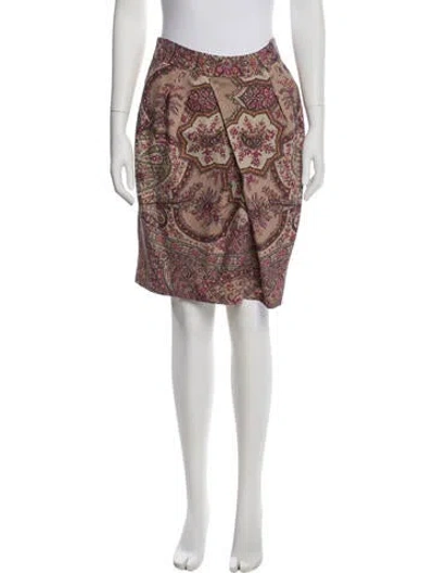 Pre-owned Etro Wool Knee-length Skirt In Brown