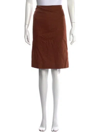 Pre-owned Etro Wool Knee-length Skirt In Brown