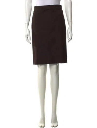 Pre-owned Etro Wool Knee-length Skirt In Brown