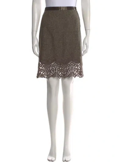 Pre-owned Etro Wool Knee-length Skirt In Brown