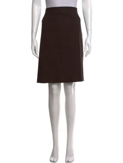 Pre-owned Etro Wool Knee-length Skirt In Brown