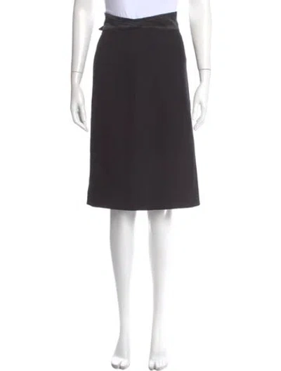 Pre-owned Etro Wool Knee-length Skirt In Gray