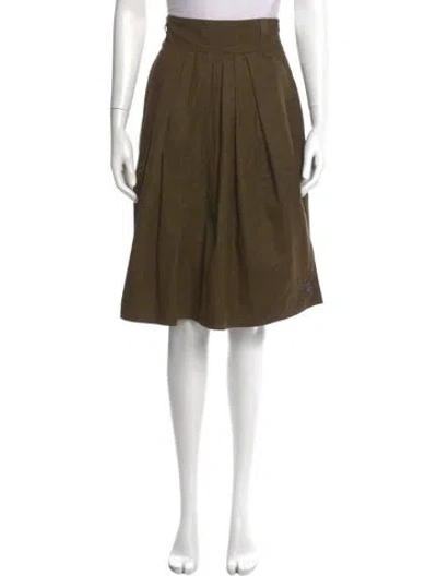 Pre-owned Etro Wool Knee-length Skirt In Green