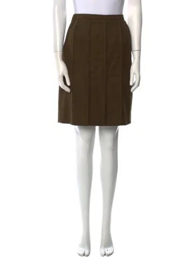 Pre-owned Etro Wool Knee-length Skirt In Green