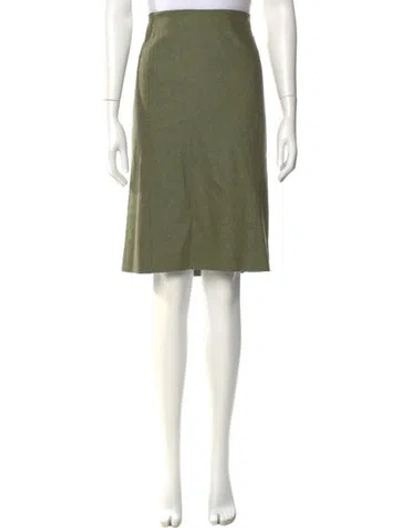 Pre-owned Etro Wool Knee-length Skirt In Green