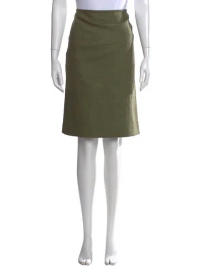 Pre-owned Etro Wool Knee-length Skirt In Green