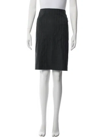 Pre-owned Etro Wool Knee-length Skirt In Grey