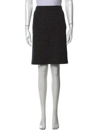 Pre-owned Etro Wool Knee-length Skirt In Grey