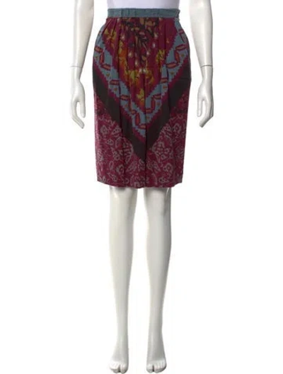 Pre-owned Etro Wool Knee-length Skirt In Multi