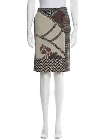 Pre-owned Etro Wool Knee-length Skirt In Neutral