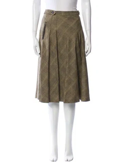 Pre-owned Etro Wool Knee-length Skirt In Neutral