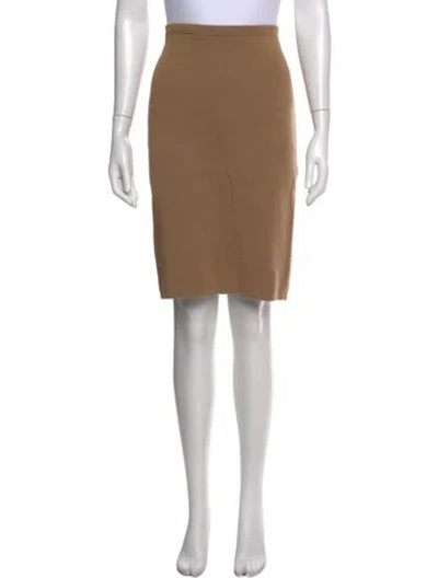 Pre-owned Etro Wool Knee-length Skirt In Neutral