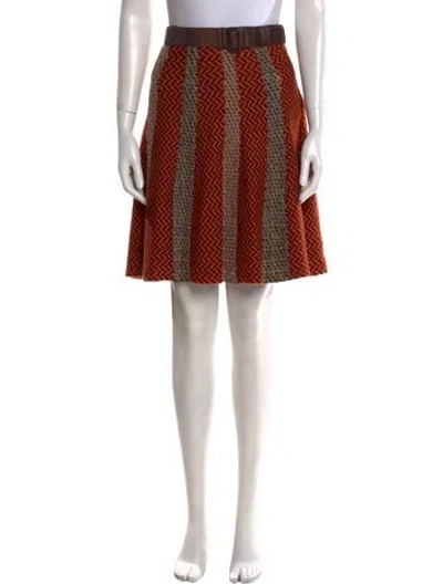 Pre-owned Etro Wool Knee-length Skirt In Orange