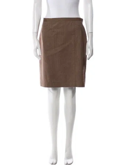 Pre-owned Etro Wool Knee-length Skirt In Orange
