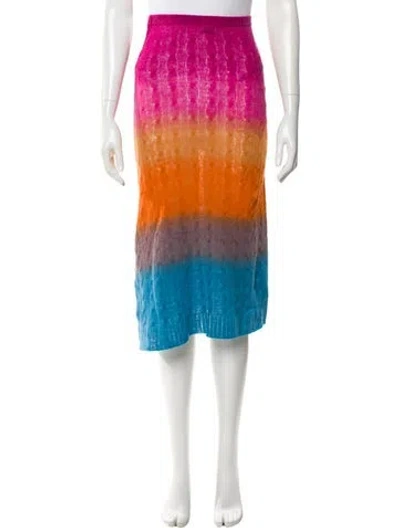 Pre-owned Etro Wool Knee-length Skirt In Pink