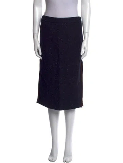 Pre-owned Etro Wool Knee-length Skirt W/ Tags In Black