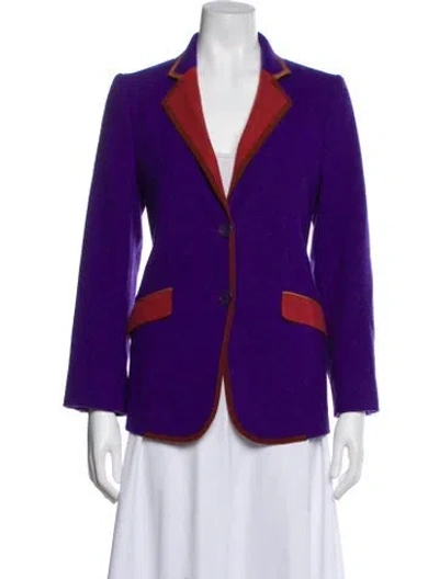 Pre-owned Etro Wool Lace Pattern Set In Purple