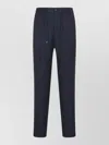 Etro Blue Solid Drawstring Trousers In Blue