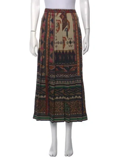 Pre-owned Etro Wool Long Skirt In Neutrals