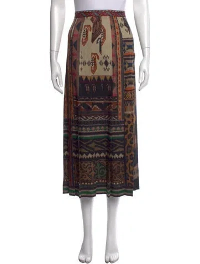 Pre-owned Etro Wool Long Skirt W/ Tags In Neutrals