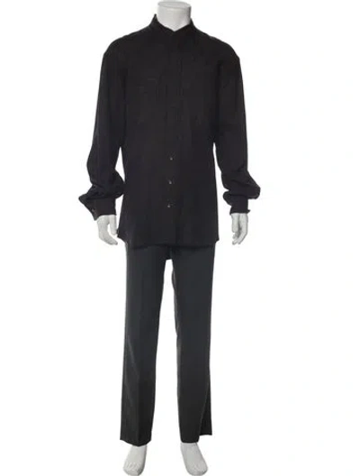 Pre-owned Etro Wool Long Sleeve Shirt In Gray