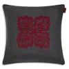 Etro Wool Loto Embroidered Decorative Pillow, 18 X 18 In Gray