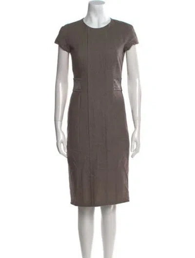 Pre-owned Etro Wool Midi Length Dress In Neutral