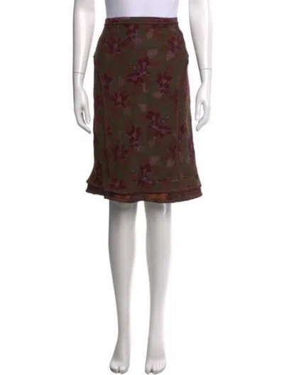 Pre-owned Etro Wool Midi Length Skirt In Multi