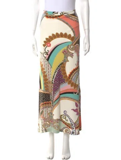 Pre-owned Etro Wool Midi Length Skirt In Neutral