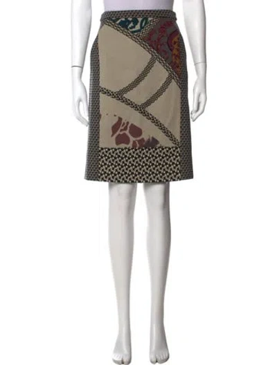 Pre-owned Etro Wool Midi Length Skirt In Neutral