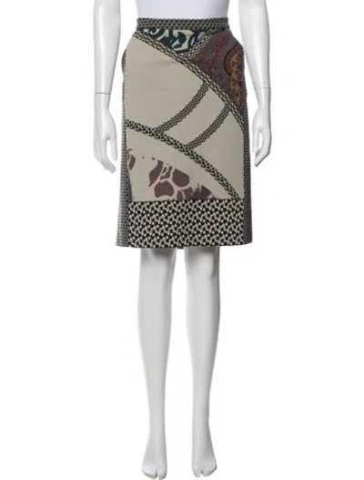 Pre-owned Etro Wool Midi Length Skirt In Neutrals