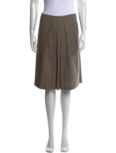 Pre-owned Etro Wool Midi Length Skirt In Neutrals