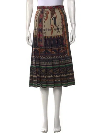 Pre-owned Etro Wool Midi Length Skirt W/ Tags In Neutral