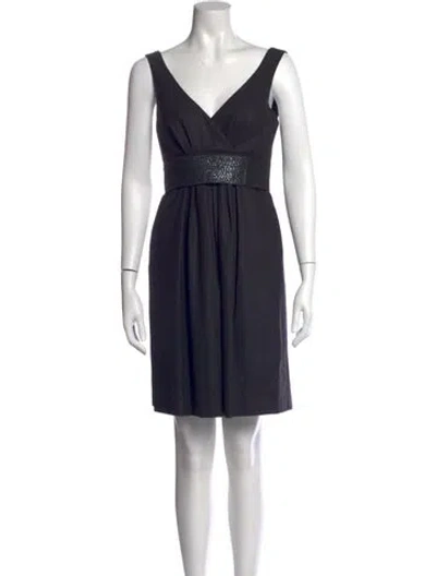 Pre-owned Etro Wool Mini Dress In Black