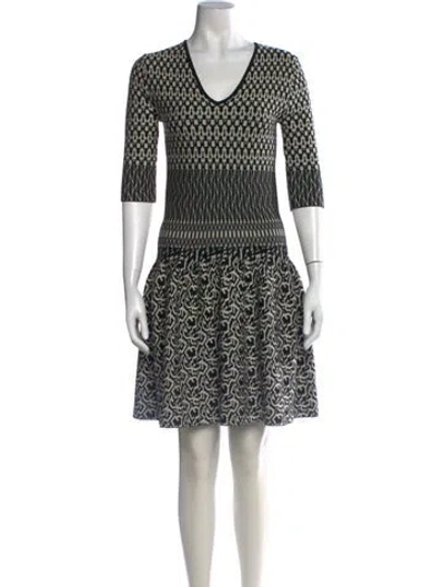 Pre-owned Etro Wool Mini Dress In Black