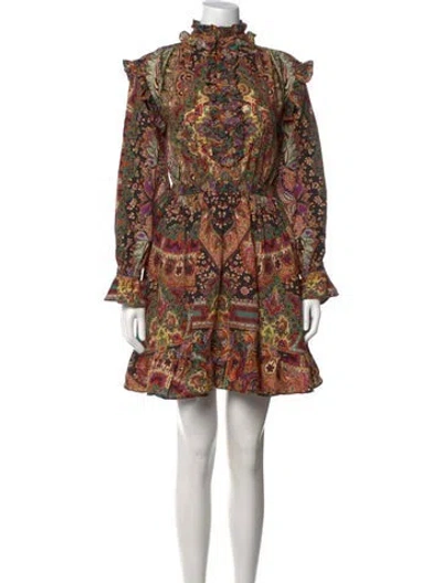 Pre-owned Etro Wool Mini Dress In Black