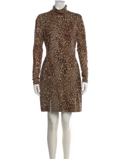 Pre-owned Etro Wool Mini Dress In Brown