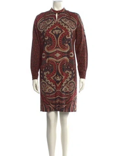 Pre-owned Etro Wool Mini Dress In Multi