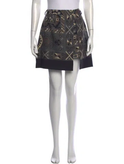 Pre-owned Etro Wool Mini Skirt In Black