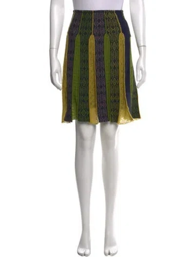 Pre-owned Etro Wool Mini Skirt In Blue