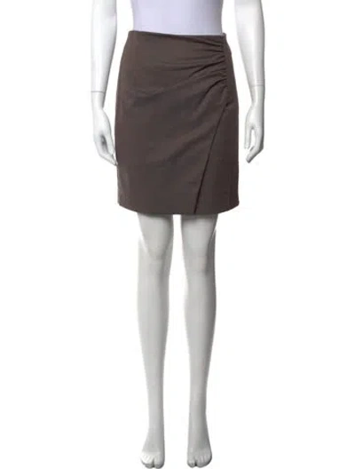Pre-owned Etro Wool Mini Skirt In Brown