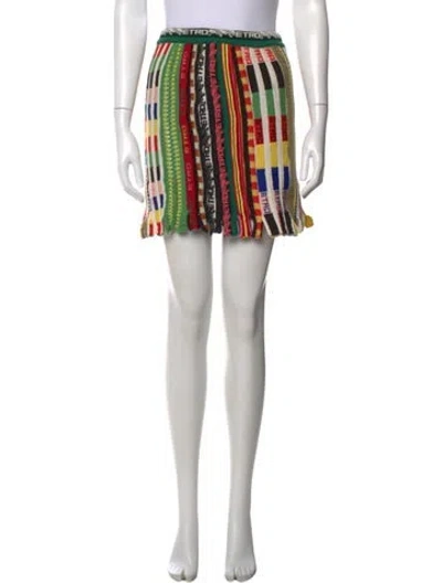 Pre-owned Etro Wool Mini Skirt In Green