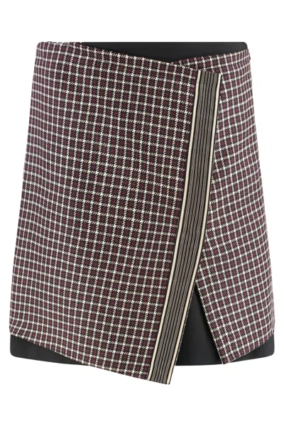 Etro Wool Mini Skirt In Multi
