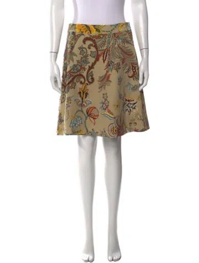 Pre-owned Etro Wool Mini Skirt In Multicolor