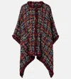 Etro Wool, Mohair, And Cotton-blend Cape In Brown