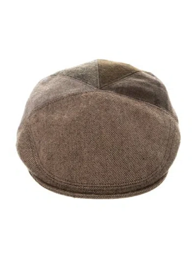 Pre-owned Etro Wool Newsboy Cap In Brown