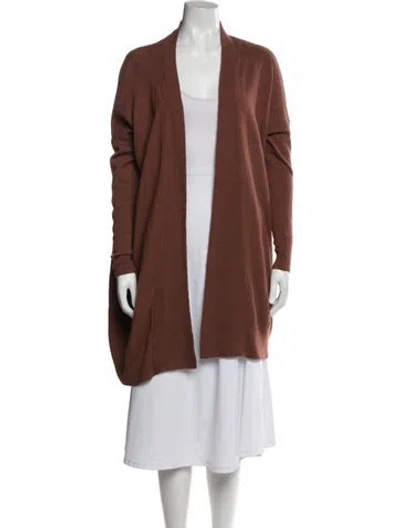 Pre-owned Etro Wool Open Front Sweater In Brown