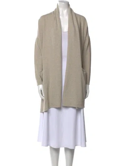 Pre-owned Etro Wool Open Front Sweater In Neutral