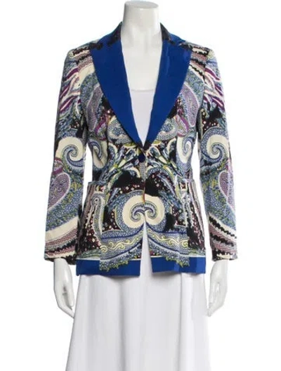 Pre-owned Etro Wool Paisley Print Blazer In Multi