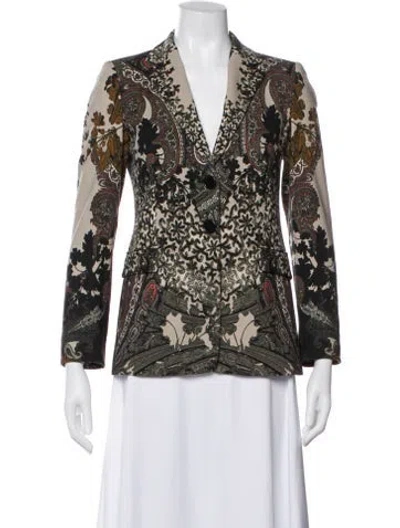 Pre-owned Etro Wool Paisley Print Blazer In Multi